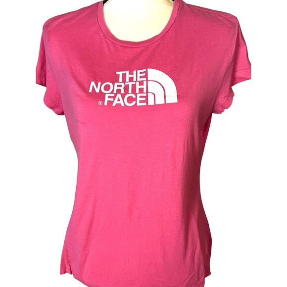 Pink North Face Tee TShirt Size LG Short Sleeve - Picture 1 of 5